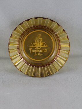Vintage Casino Ashtray - Tropicana Fountain - Glass Ashtray